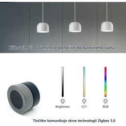 IMMAX NEO SMART otočné tlačítko, změna CCT, stmívání, scény, Zigbee, TUYA