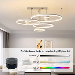 IMMAX NEO SMART otočné tlačítko, změna CCT, stmívání, scény, Zigbee, TUYA