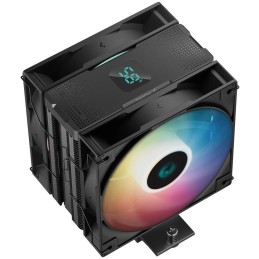 DEEPCOOL chladič AG400 DIGITAL PLUS širší / 120mm fan ARGB / 4x heatpipes / PWM / pro Intel i AMD / černý