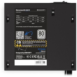 Endorfy zdroj Elementum E5 450W / ATX / 120mm / 80 Plus bulk