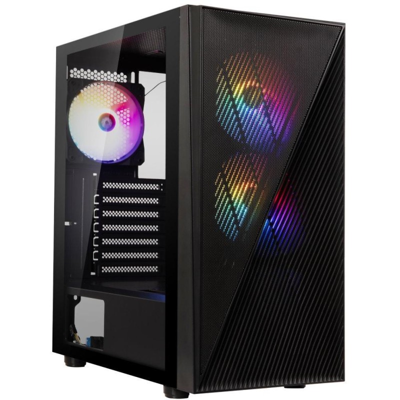 BitFenix skříň Helios / ATX / 4x120mm RGB fan / 2xUSB 3.0 / USB 2.0 / tvrzené sklo / černá