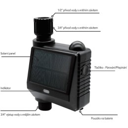 IMMAX NEO SMART zavlažovací ventil se solárním panelem + čidlo půdní vlhkosti, Zigbee, TUYA