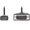 Kabel NEDIS HDMI - DVI/Złącze HDMI - DVI-D 24+1 pin męski/czarny/luzem/3m