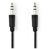 Kabel NEDIS jack 3,5 mm - jack 3,5 mm/ czarny/ luzem/ 1m