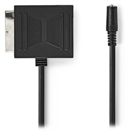 NEDIS kabel SCART/ SCART zástrčka - SCART zásuvka / 3,5 mm zásuvka/ černý/ box/ 20cm