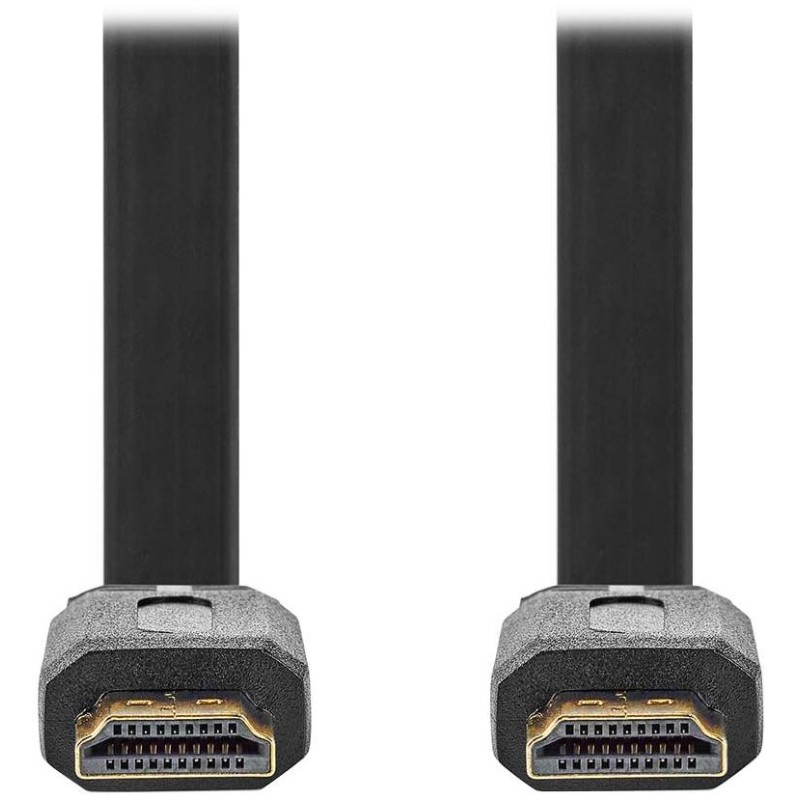 NEDIS High Speed HDMI 2.0 kabel s ethernetem/ 4K@30Hz/ zlacené konektory HDMI-HDMI/ plochý/ černý/ bulk/ 2m