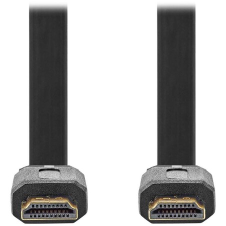 NEDIS High Speed HDMI 2.0 kabel s ethernetem/ 4K@30Hz/ zlacené konektory HDMI-HDMI/ plochý/ černý/ bulk/ 2m