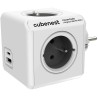 Cubenest Powercube Original USB PD 20W, A+C, 4× Steckdose, weiß/grau, Kindersicherung, Erdung, max. 16A/250V~3680W