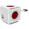 Cubenest Powercube Extended USB PD 20 W, A+C, 4 gniazda, 1,5 m, biały/czerwony, blokada dziecięca, uziemienie, stacja dokująca, 