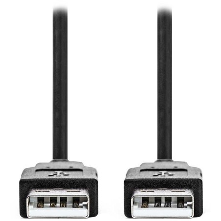 NEDIS kabel USB 2.0/ zástrčka USB-A - zástrčka USB-A/ černý/ bulk/ 3m