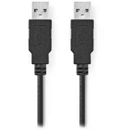 NEDIS kabel USB 2.0/ zástrčka USB-A - zástrčka USB-A/ černý/ bulk/ 3m