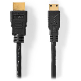 NEDIS High Speed HDMI 1.4 kabel s ethernetem/ 4K@30Hz/ zlacené konektory HDMI-mini HDMI/ černý/ bulk/ 3m