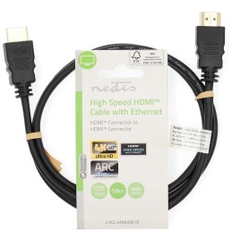 NEDIS High Speed HDMI 2.0 kabel s ethernetem/ 4K@60Hz/ zlacené konektory HDMI-HDMI/ černý/ bulk/ 1m