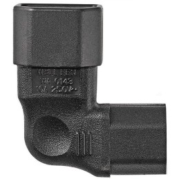 NEDIS napájecí adaptér z IEC-320-C13 na IEC-320-C14/ úhlový levý/ černý