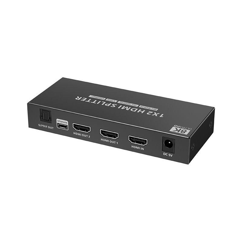 XtendLan HDMI distribucní rozbocovac, 1 vstup / 2 výstupy, 8k@60Hz