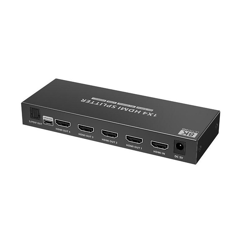 XtendLan HDMI distribucní rozbocovac, 1 vstup / 4 výstupy, 8k@60Hz