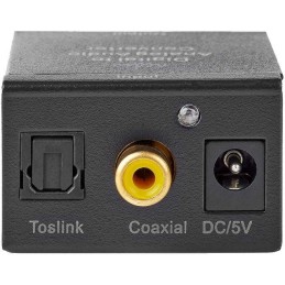 NEDIS digitální audio převodník/ vstup 1x digitální RCA / 1x TosLink/ výstup 1x (2x RCA) / 1x 3,5 mm / černý