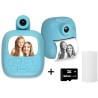 HELMER portable thermal mini printer with camera and camera TP02/ 2.0" IPS/ 1200mAh/ USB-C/ Android/ iOS/ blue