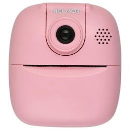 HELMER přenosná termo mini tiskárna s kamerou a fotoaparátem TP02/ 2.0" IPS/ 1200mAh/ USB-C/ Android/ iOS/ růžová