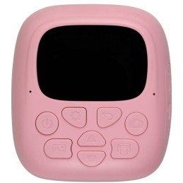 HELMER přenosná termo mini tiskárna s kamerou a fotoaparátem TP02/ 2.0" IPS/ 1200mAh/ USB-C/ Android/ iOS/ růžová