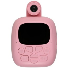 HELMER přenosná termo mini tiskárna s kamerou a fotoaparátem TP02/ 2.0" IPS/ 1200mAh/ USB-C/ Android/ iOS/ růžová