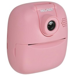 HELMER přenosná termo mini tiskárna s kamerou a fotoaparátem TP02/ 2.0" IPS/ 1200mAh/ USB-C/ Android/ iOS/ růžová