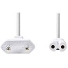 Kabel zasilający NEDIS 230V do adapterów/wtyczka/wtyczka Euro/złącze IEC-320-C7/dwużyłowy/biały/luzem/2m