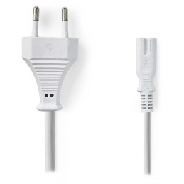NEDIS napájecí kabel 230V pro adaptéry/ přípojný/ Euro zástrčka/ konektor IEC-320-C7/ dvoulinka/ bílý/ bulk/ 2m