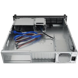CHIEFTEC rack 19" 2U UNC-209SR-B 400W, USB 3.0, černý, s lyžinami