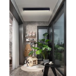 IMMAX NEO CANTO SMART stropní svítidlo 90x15cm, 50W černé Zigbee 3.0, TUYA