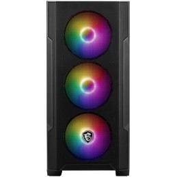 MSI skříň MAG FORGE M100R/ bez zdroje/ levé temperované sklo/ 4x 120 mm A-RGB fan/ 1x USB3.2/ černá