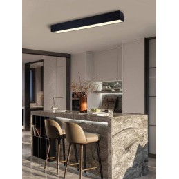 IMMAX NEO CANTO SMART stropní svítidlo 90x15cm, 50W černé Zigbee 3.0, TUYA