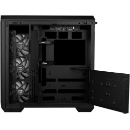 MSI skříň MAG PANO 100R PZ Black/ bez zdroje/ levé a přední sklo/ 4x 120 mm A-RGB fan/ 1x USB-C/ 1x USB3.2/ černá