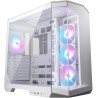 MSI skříň MAG PANO 100R PZ White/ bez zdroje/ levé a přední sklo/ 4x 120 mm A-RGB fan/ 1x USB-C/ 1x USB3.2/ bílá