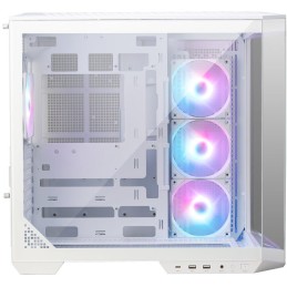 MSI skříň MAG PANO 100R PZ White/ bez zdroje/ levé a přední sklo/ 4x 120 mm A-RGB fan/ 1x USB-C/ 1x USB3.2/ bílá