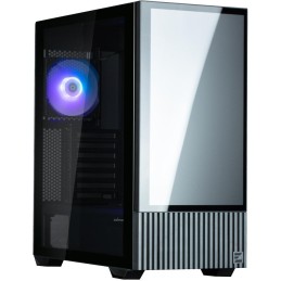 Zalman skříň Z10 DS / Middle Tower / 3x120mm fan / 2x USB 3.0 / USB-C / odnímatelný 15.6 displej / tvrzené sklo / černá