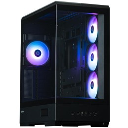 Zalman skříň P50 DS / Middle Tower / 4x120mm ARGB fan / 2x USB 3.0 / USB-C / panoramatická / černá