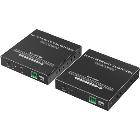 XtendLan HDMI přenos po optice, jedno vlákno, do 40km, SC konektor, 1080p, s IR přenosem ovládání, pár