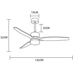 IMMAX NEO LITE ELEGANTE SMART LED stropní svítidlo s ventilátorem Wi-Fi štříbrné/dřevo, TUYA