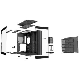 Be quiet! skříň LIGHT BASE 900DX / ATX / ARGB pásek / až 10 fans / 2xUSB 3.0 / USB-C / panoramatická / černá