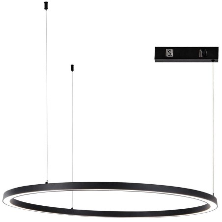 IMMAX NEO FINO NEW SMART závěsné svítidlo 1 kruh, 80cm, 60W, černé, Zigbee 3.0, TUYA