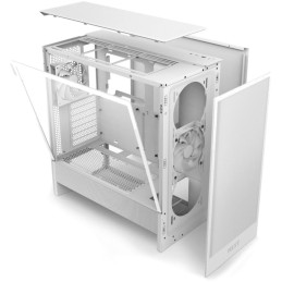 NZXT skříň H5 Flow edition / 2x120 mm fan / USB 3.0 / USB-C 3.1 / průhledná bočnice / mesh panel / bílá