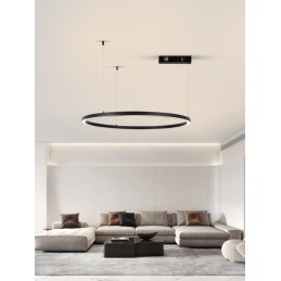 IMMAX NEO FINO NEW SMART závěsné svítidlo 1 kruh, 80cm, 60W, černé, Zigbee 3.0, TUYA