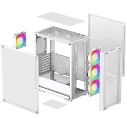 DEEPCOOL skříň CC560 MESH V2 / ATX / 4x120 mm fan ARGB / USB 3.0 / USB 2.0 / mesh panel / bílá