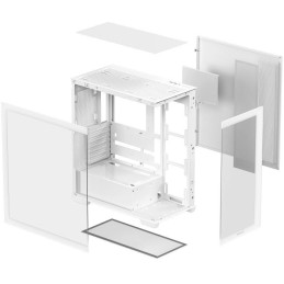 DEEPCOOL skříň CG580 / ATX / 2xUSB 3.0 / panoramatická / tvrzené sklo / bílá