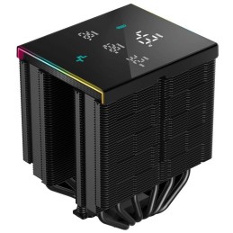 DEEPCOOL chladič AK620 Digital Pro / 2x120mm fan / 6x heatpipes / pro Intel i AMD/ černý / digitální display více hodnot