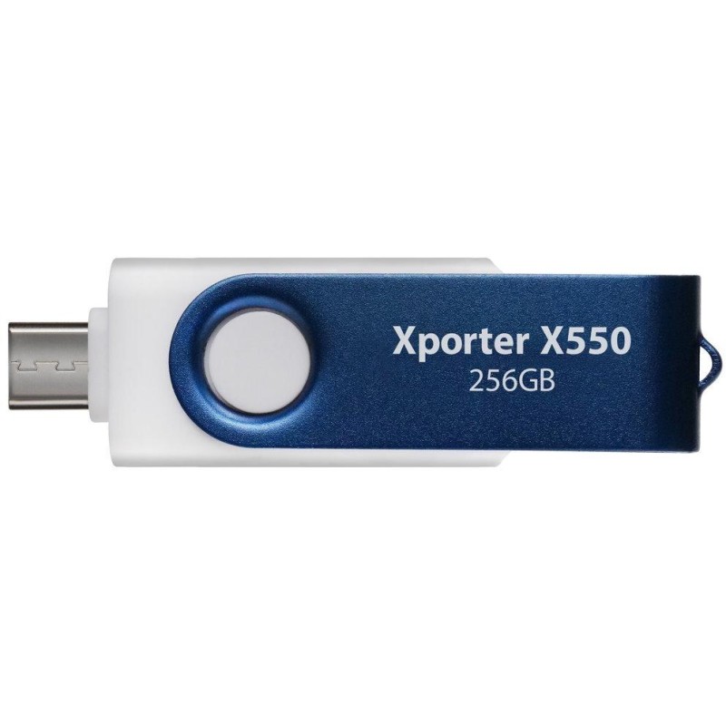 PATRIOT Xporter X550 256GB / USB Typ-A + USB Typ-C / USB 3.2 Gen 1 / bílo-modrá