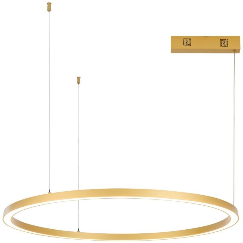 IMMAX NEO FINO NEW SMART závěsné svítidlo 1 kruh, 80cm, 60W, zlaté, Zigbee 3.0, TUYA
