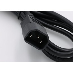 XtendLan Kabel síťový prodlužovací-redukce, IEC320 C14 - C13, 1,8m, černý