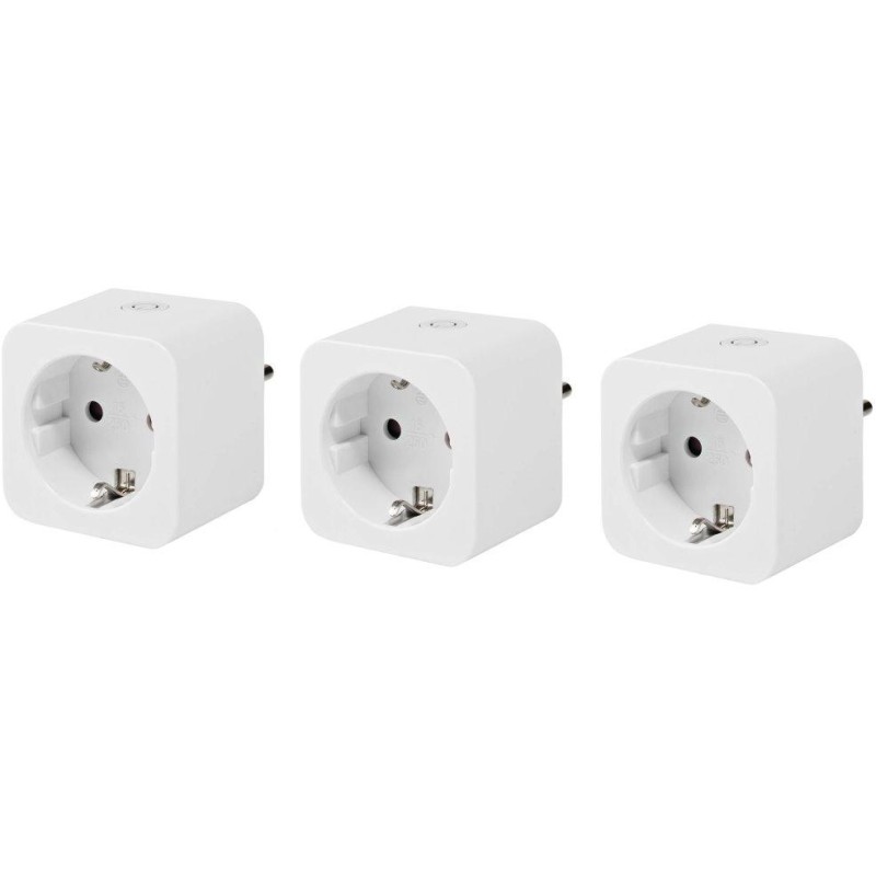 NEDIS Wi-Fi chytrá zásuvka/ měřič výkonu/ 16A/ typ F/ Android/ iOS/ Nedis® SmartLife/ sada 3 kusů/ bílá